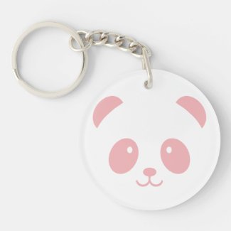 Cute and Cuddly Pink Panda Keychain