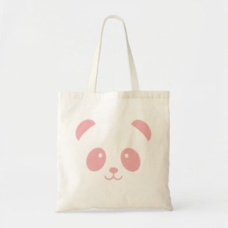 Cute and Cuddly Pink Panda Tote Bag
