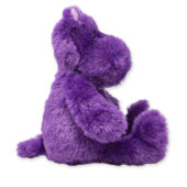 Cute and Cuddly Purple Hippo Plush Stuffed Animal (Side w/o shirt)
