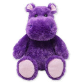 Cute and Cuddly Purple Hippo Plush Stuffed Animal (Front w/o shirt)