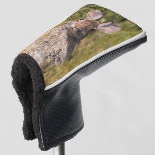 Cute and Curious Eastern Cottontail Rabbit Golf Head Cover