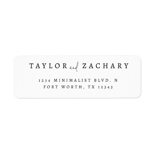 Cute and cursive return address label (Front)