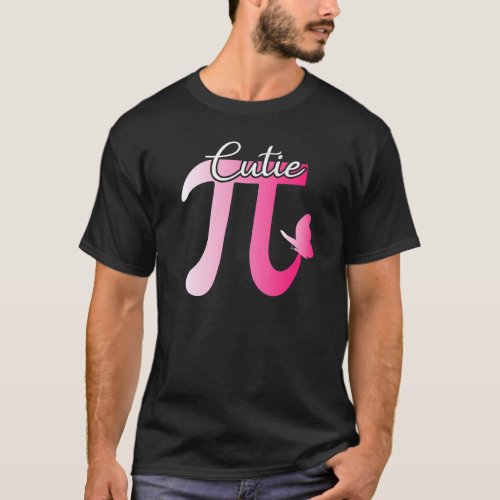 Cute And Cutie Pi Math Pie Butterfly Adorable Math T-Shirt