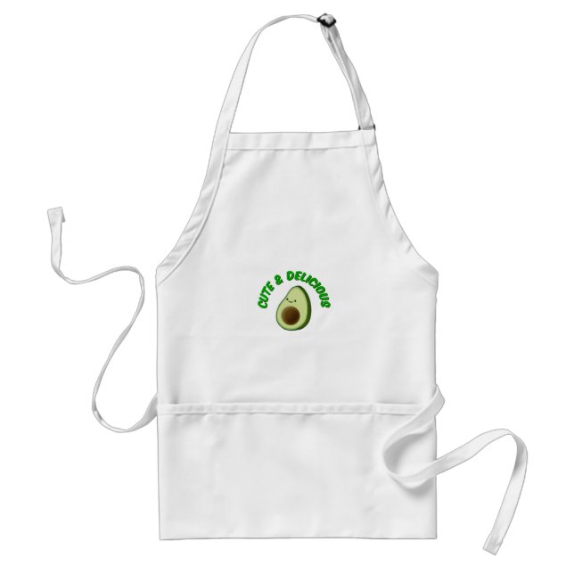 Cute And Delicious Avocado Adult Apron (Front)