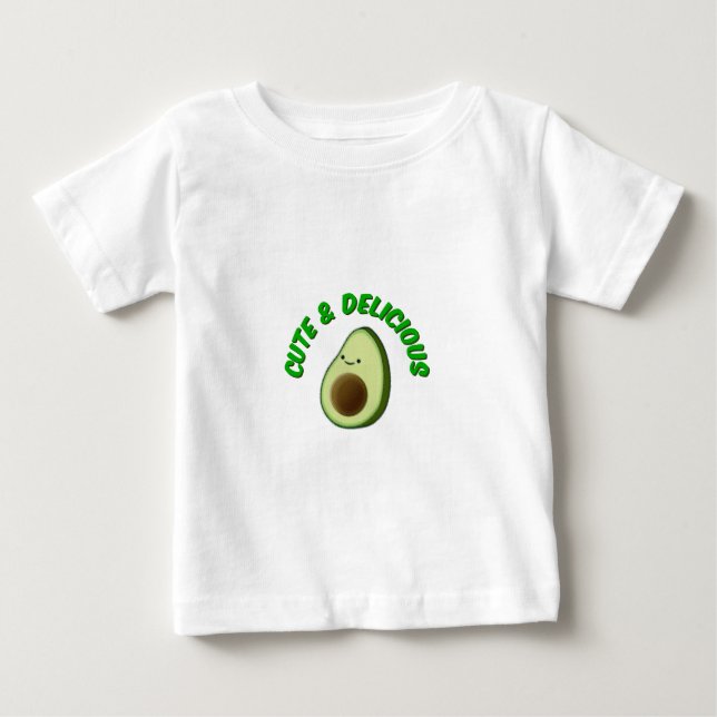 Cute And Delicious Avocado Baby T-Shirt (Front)