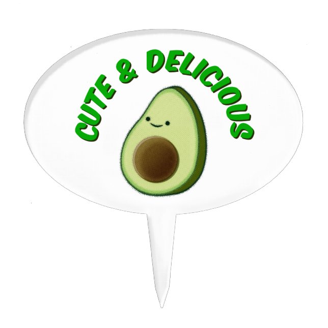 Cute And Delicious Avocado Cake Topper (Front)