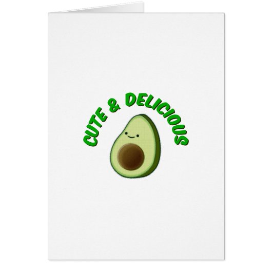 Cute And Delicious Avocado Cards (Front)