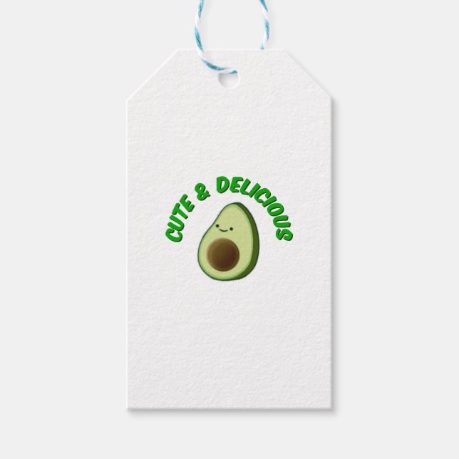 Cute And Delicious Avocado Gift Tags (Front)