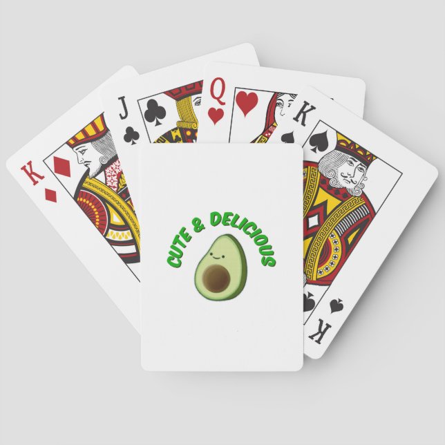 Cute And Delicious Avocado Poker Cards (Back)