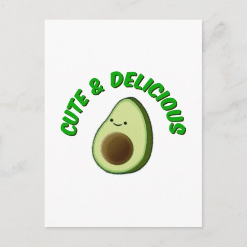 Cute And Delicious Avocado Postcard