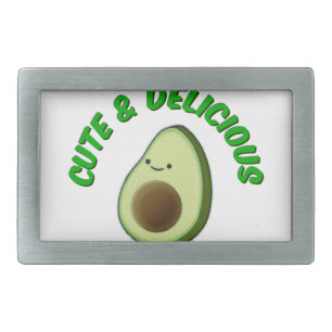 Cute And Delicious Avocado Rectangular Belt Buckle