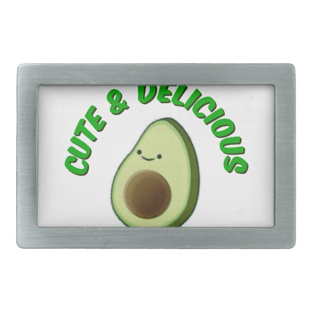 Cute And Delicious Avocado Rectangular Belt Buckle (Front)