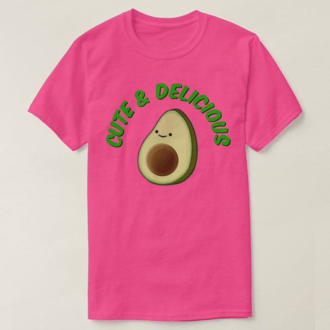 Cute And Delicious Avocado  T-Shirt (Design Front)