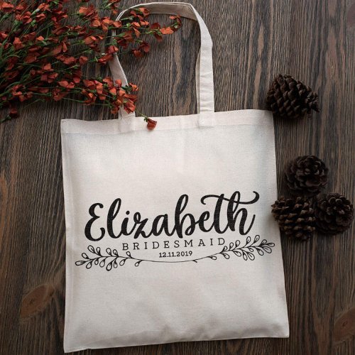 Cute And Delightful Round Leaves Canvas Tote Bag