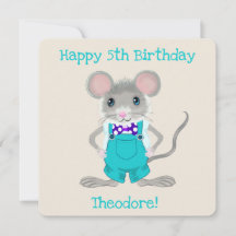 Cute and elegant little mouse custom Birthday