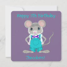 Cute and elegant little mouse custom Birthday