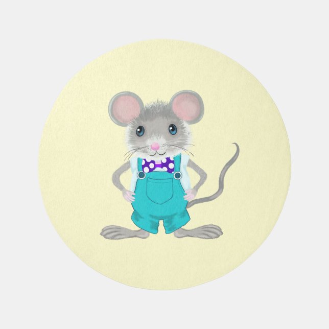 Cute and elegant little mouse rug (Front)