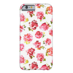 Cute and elegant pink vintage roses pattern barely there iPhone 6 case