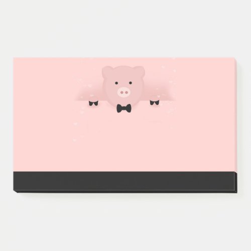 Cute and Fancy Pink Pig Post_it Notes