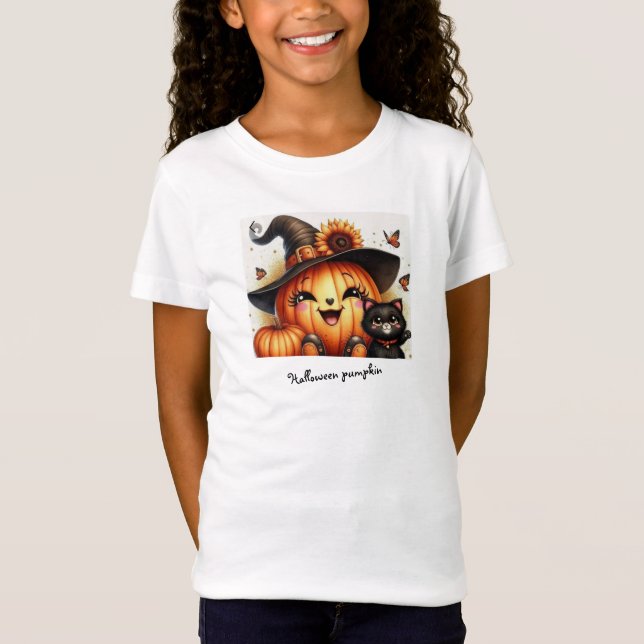 Cute and Festive Halloween Tee for Children (Front)