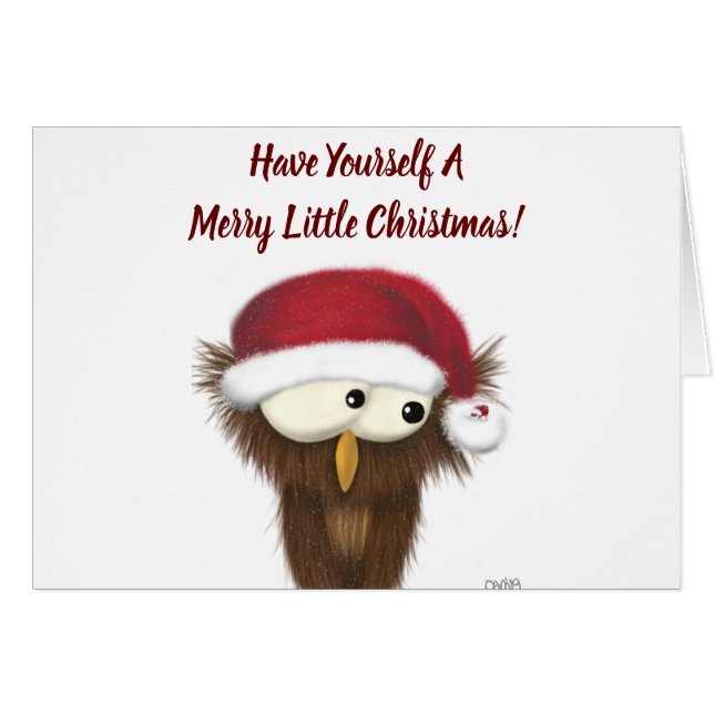 Cute and Festive Owl Cards (Front Horizontal)