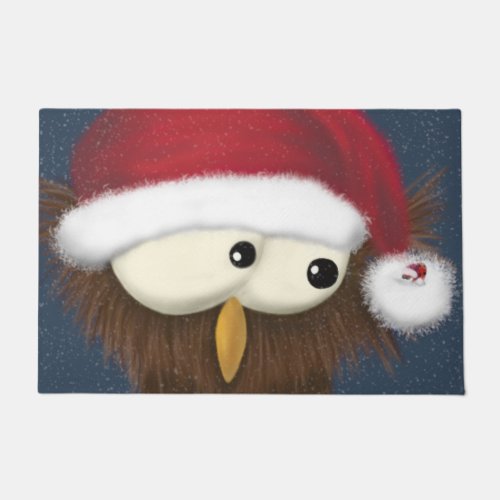 Cute and Festive Owl Doormat