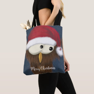 Cute and Festive Owl Tote Bag