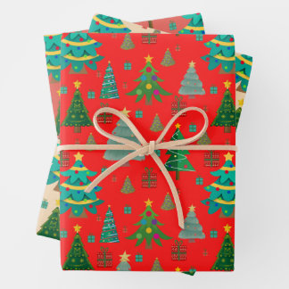 Cute and fun Christmas pattern Wrapping Paper Sheets