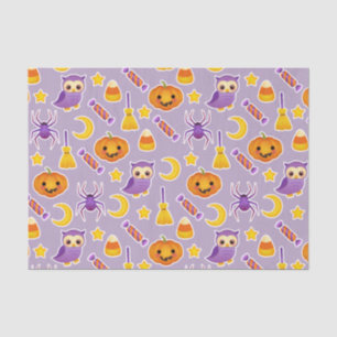 Cute and Fun Halloween Purple Graphic Pattern Tissue Paper