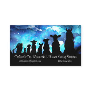 Cute and Fun House Pet and Livestock House Sitting Business Card