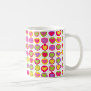 Cute and Fun Multicolor Valentine's Day Hearts Coffee Mug