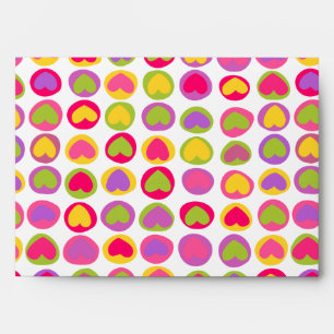Cute and Fun Multicolor Valentine's Day Hearts Envelope
