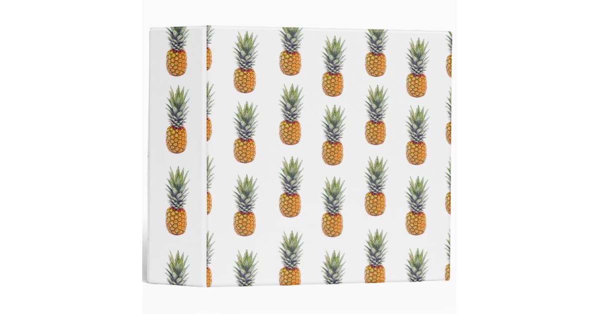 Cute and Fun Pineapple Pattern Design Binder Zazzle