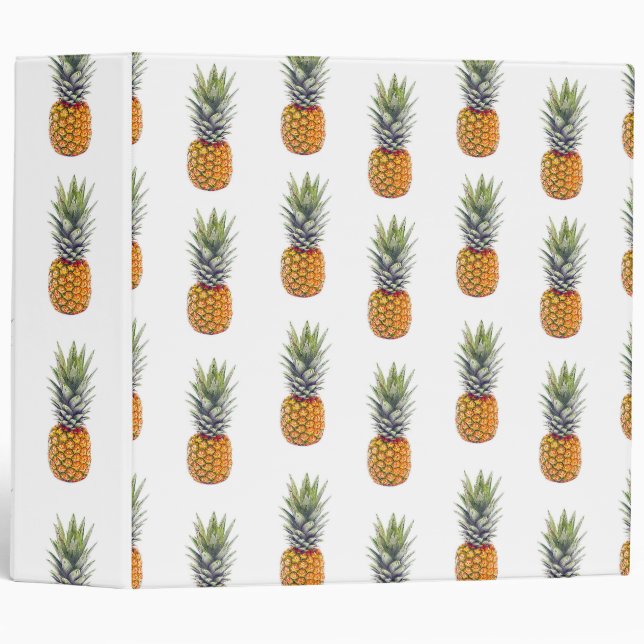 Cute and Fun Pineapple Pattern Design Binder (Front/Spine)