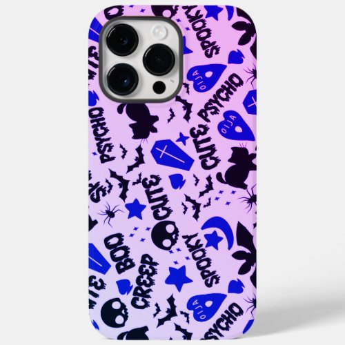 Cute and Fun Purple Blue and Black Halloween Case_Mate iPhone 14 Pro Max Case