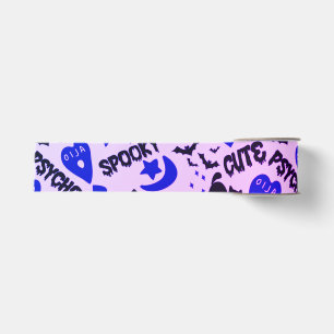 Cute and Fun Purple, Blue and Black Halloween Grosgrain Ribbon