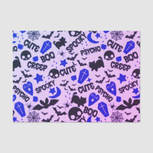 Cute and Fun Purple, Blue and Black Halloween Tissue Paper