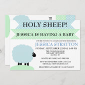 Cute and Fun Sheep Baby Shower invite - customize (Front/Back)