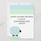 Cute and Fun Sheep Baby Shower invite - customize (Back)