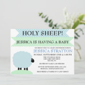 Cute and Fun Sheep Baby Shower invite - customize (Standing Front)