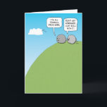 Cute and Funny All Downhill From Here Birthday Card<br><div class="desc">Here's a cute and hilarious birthday card featuring a couple of rocks who have differing views on life: It's all downhill from here, says one. Just roll with it! says the other. Thank you for choosing this original design by © Chuck Ingwersen. I’m an independent artist, and I post cartoons...</div>