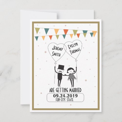 Cute and Funny Alternative Wedding Save the Date Invitation