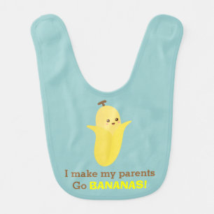 Cute and Funny Banana, For Babies Bib