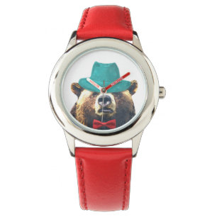 Cute and funny bear animal adorable boy kids child watch