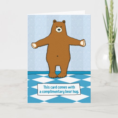 Cute and Funny Bear Hug Anniversary Card