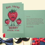 Cute and Funny Berry Special Father's Day Card<br><div class="desc">Celebrate Father's Day with this charming card featuring a delightful berry-themed illustration. Show your dad how 'berry' special he is with this sweet and heartwarming greeting. Let him know that just like berries, his love and presence bring sweetness to every moment. Perfect for expressing gratitude and love to the extraordinary...</div>