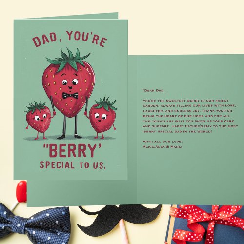 Cute and Funny Berry Special Fathers Day Card