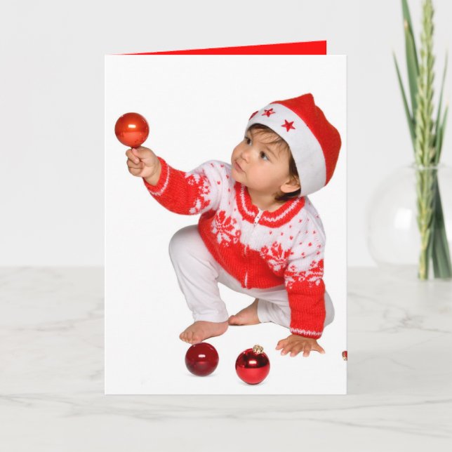 Cute and Funny Christmas Card - Baby (Front)