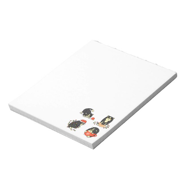 Cute and Funny Christmas Cats Notepad (Rotated)