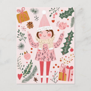 Cute and funny Christmas Postcard